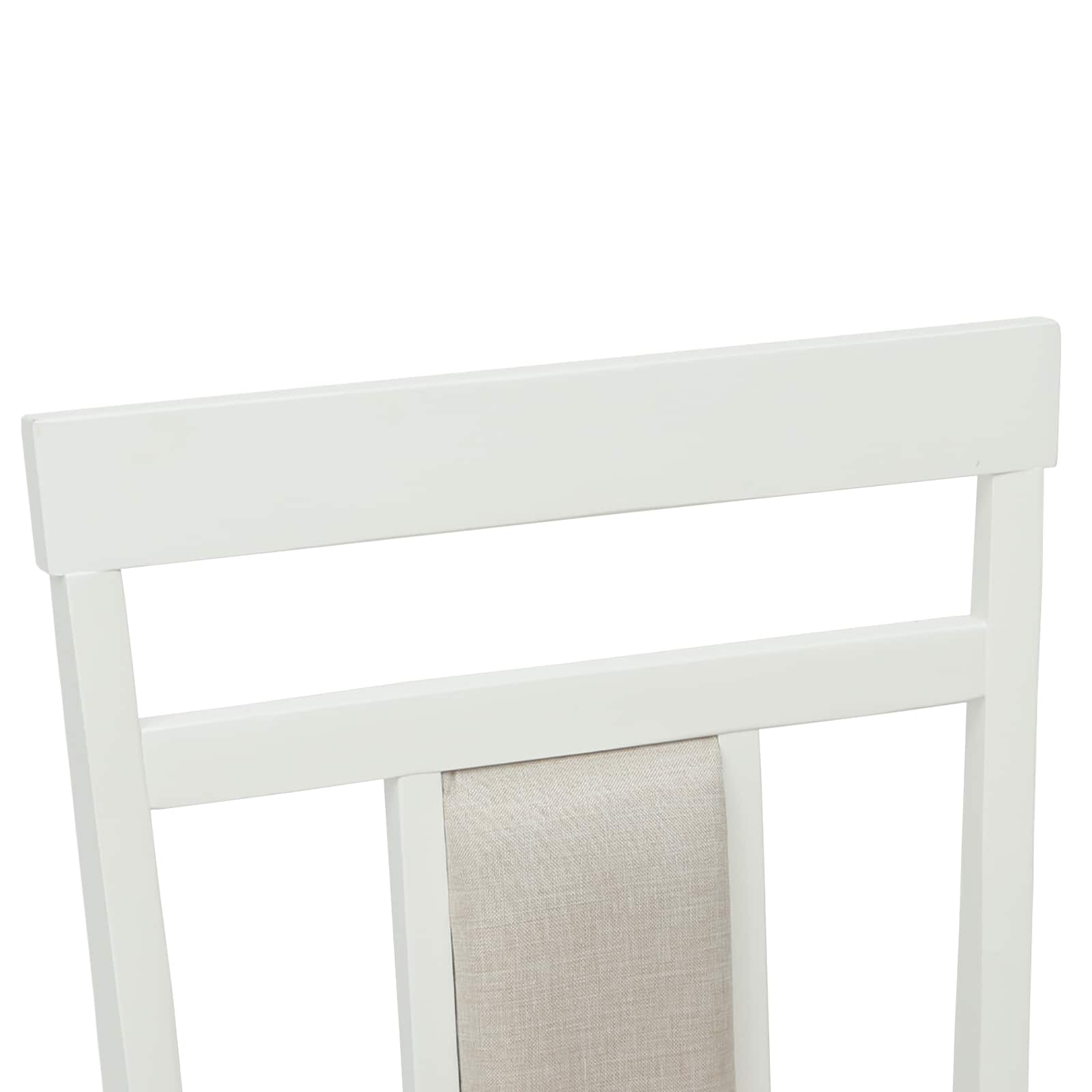 vidaXL Krzesło jadalniane 2 pcs Biały Drewno Gumowe