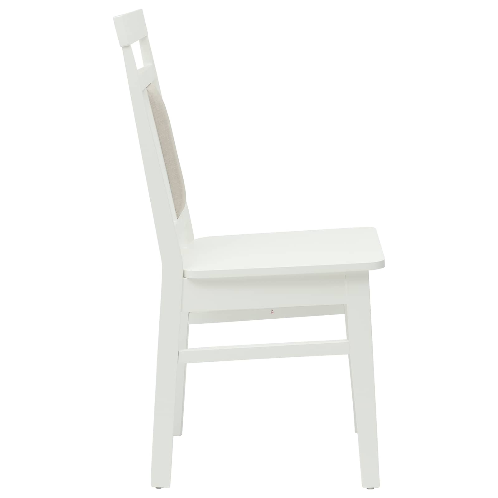 vidaXL Krzesło jadalniane 2 pcs Biały Drewno Gumowe
