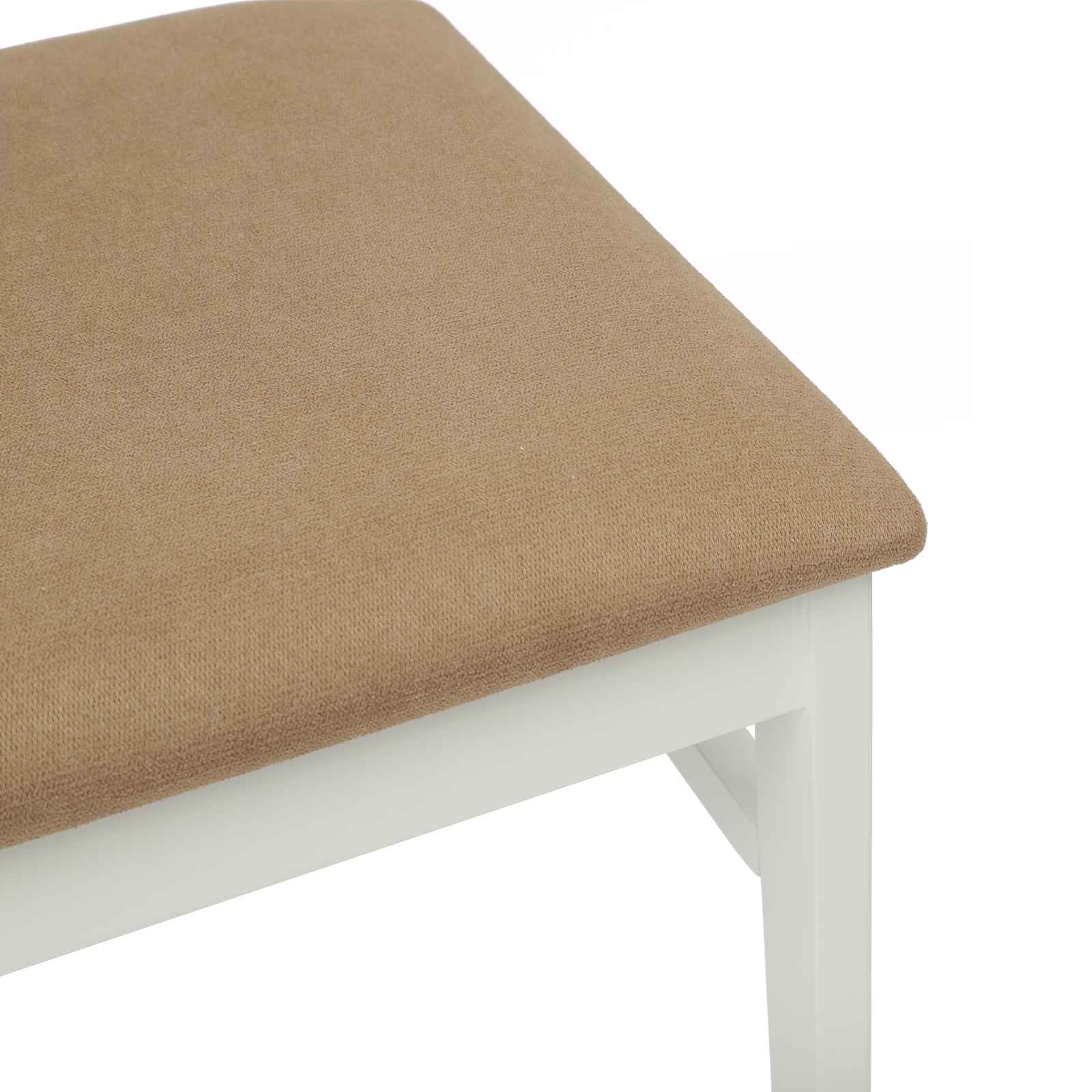 vidaXL Krzesło jadalniane 2 pcs Biały i brązowy Drewno Gumowe