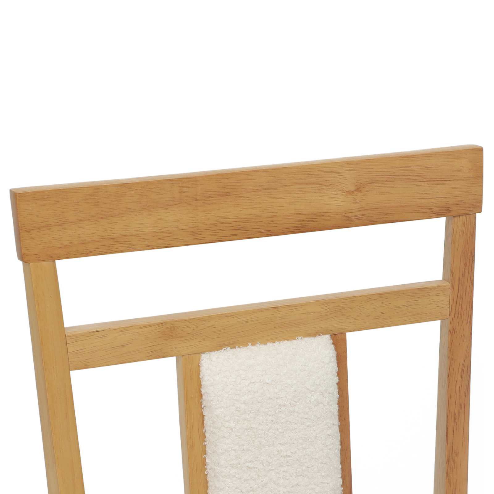 vidaXL Krzesło jadalniane 2 pcs Naturalny i jasny Drewno Gumowe
