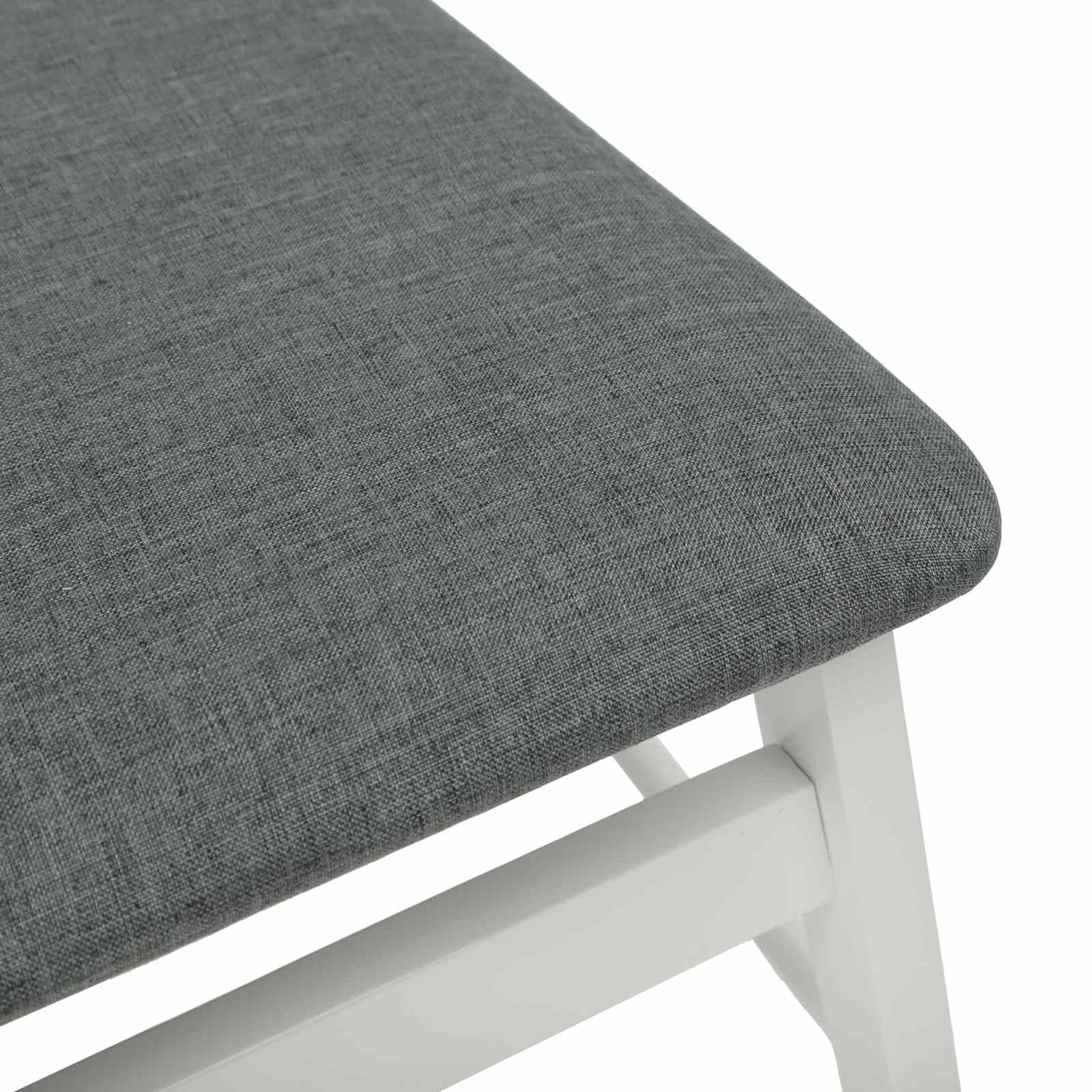 vidaXL Krzesło jadalniane 2 pcs Biały i szary Drewno Gumowe