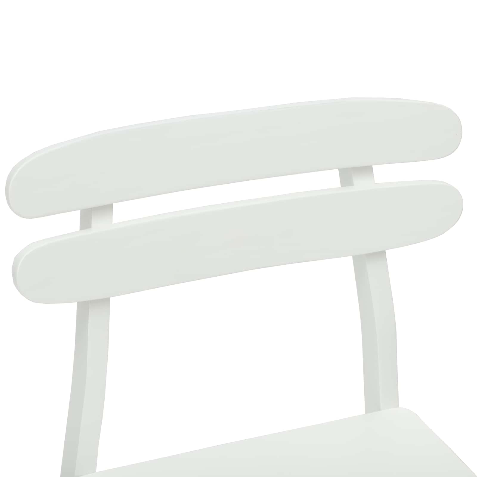 vidaXL Krzesło jadalniane 2 pcs Biały Drewno Gumowe