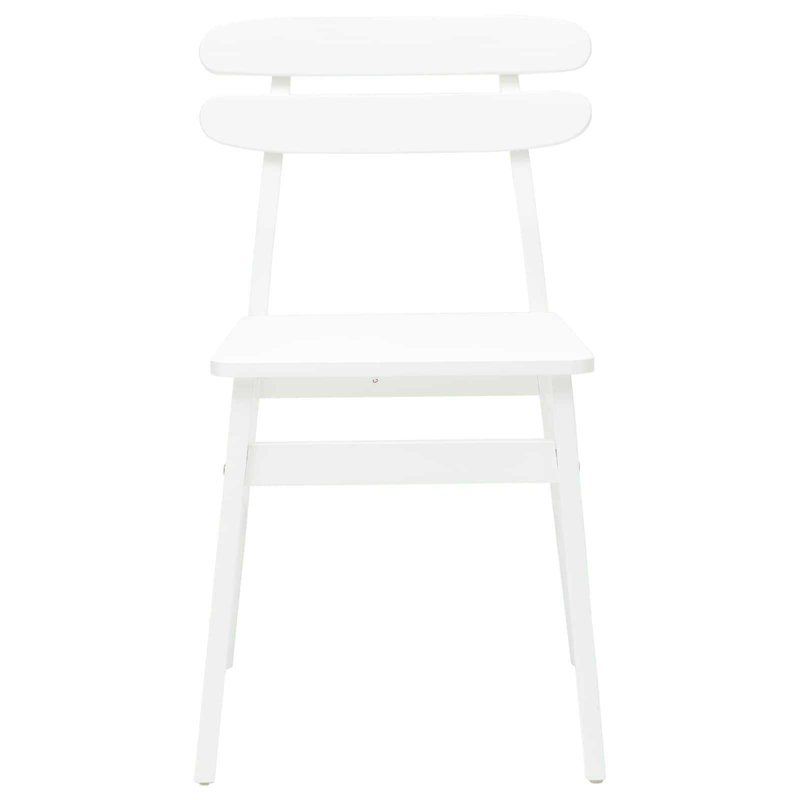 vidaXL Krzesło jadalniane 2 pcs Biały Drewno Gumowe
