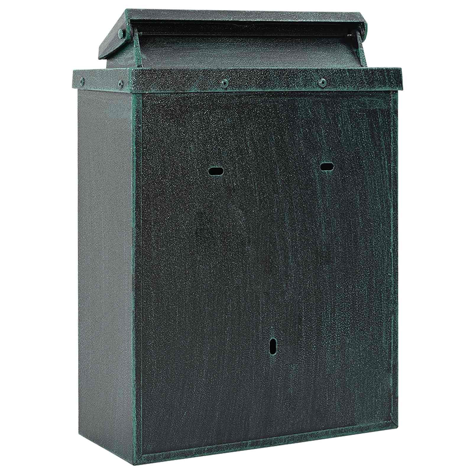 vidaXL Skrzynka pocztowa montowana na ścianie Zielony 29 x 13 x 41 cm