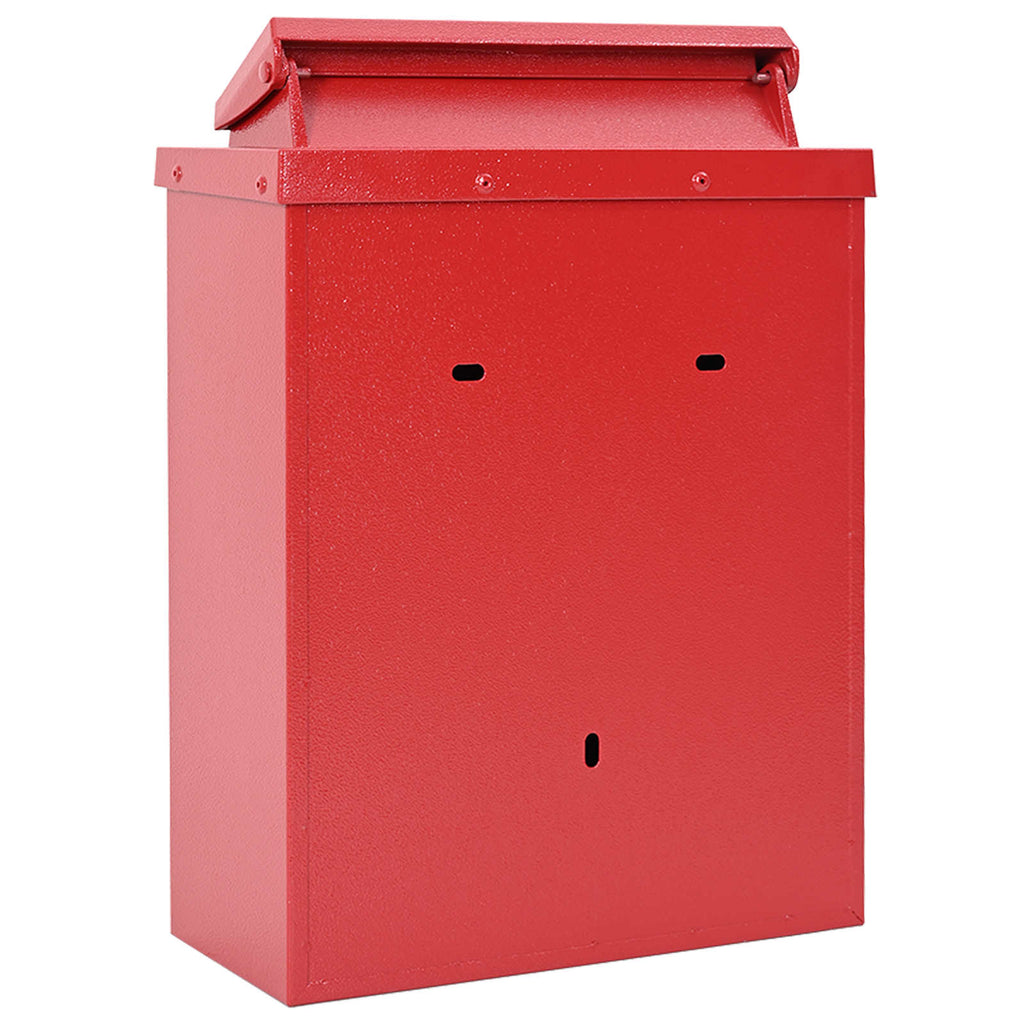 vidaXL Skrzynka pocztowa montowana na ścianie Czerwony 29 x 13 x 41 cm
