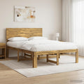 vidaXL Podwójna rama łóżka z wezgłowiem ROSTOCK Biały 135 x 190 cm