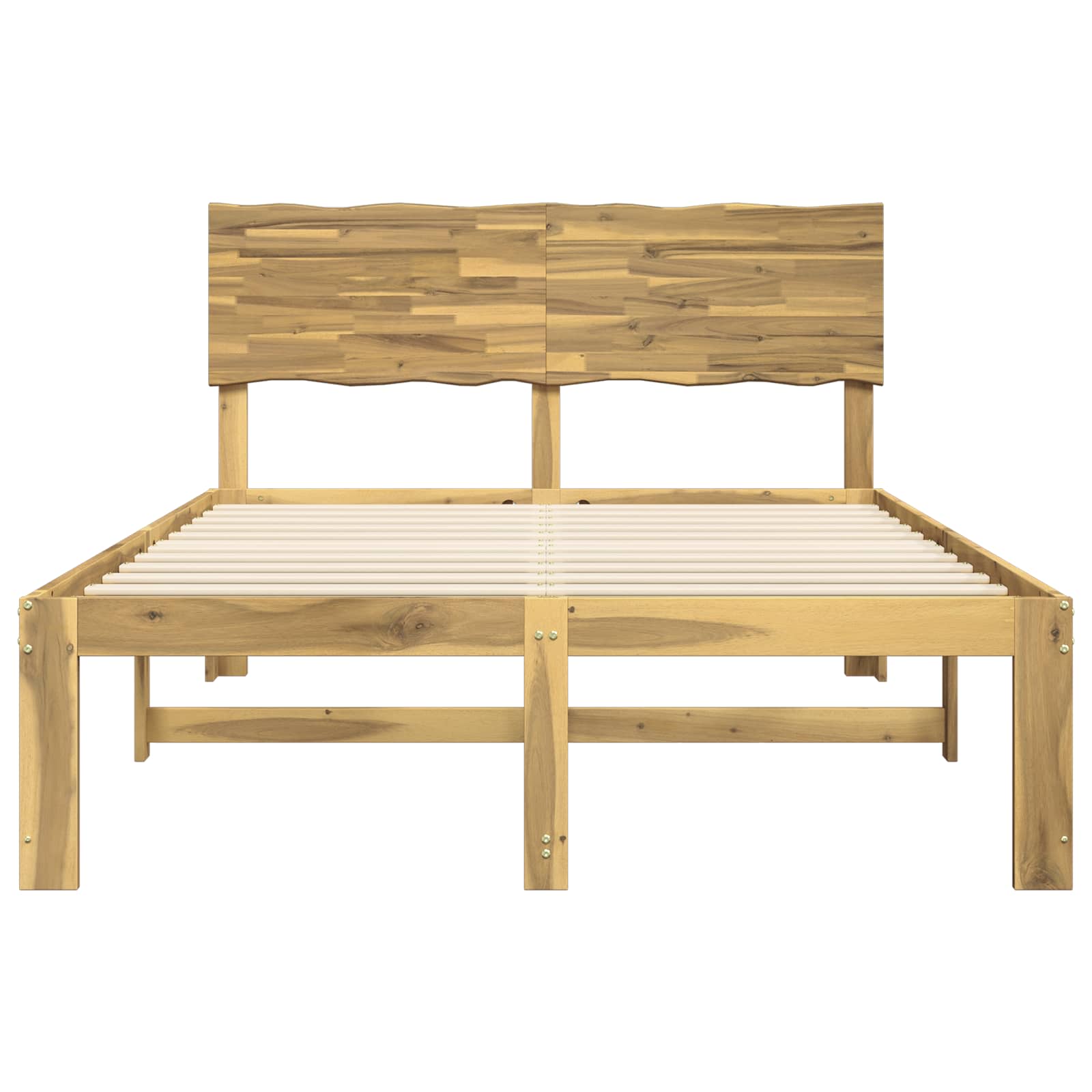 vidaXL Podwójna rama łóżka z wezgłowiem ROSTOCK Biały 140 x 190 cm