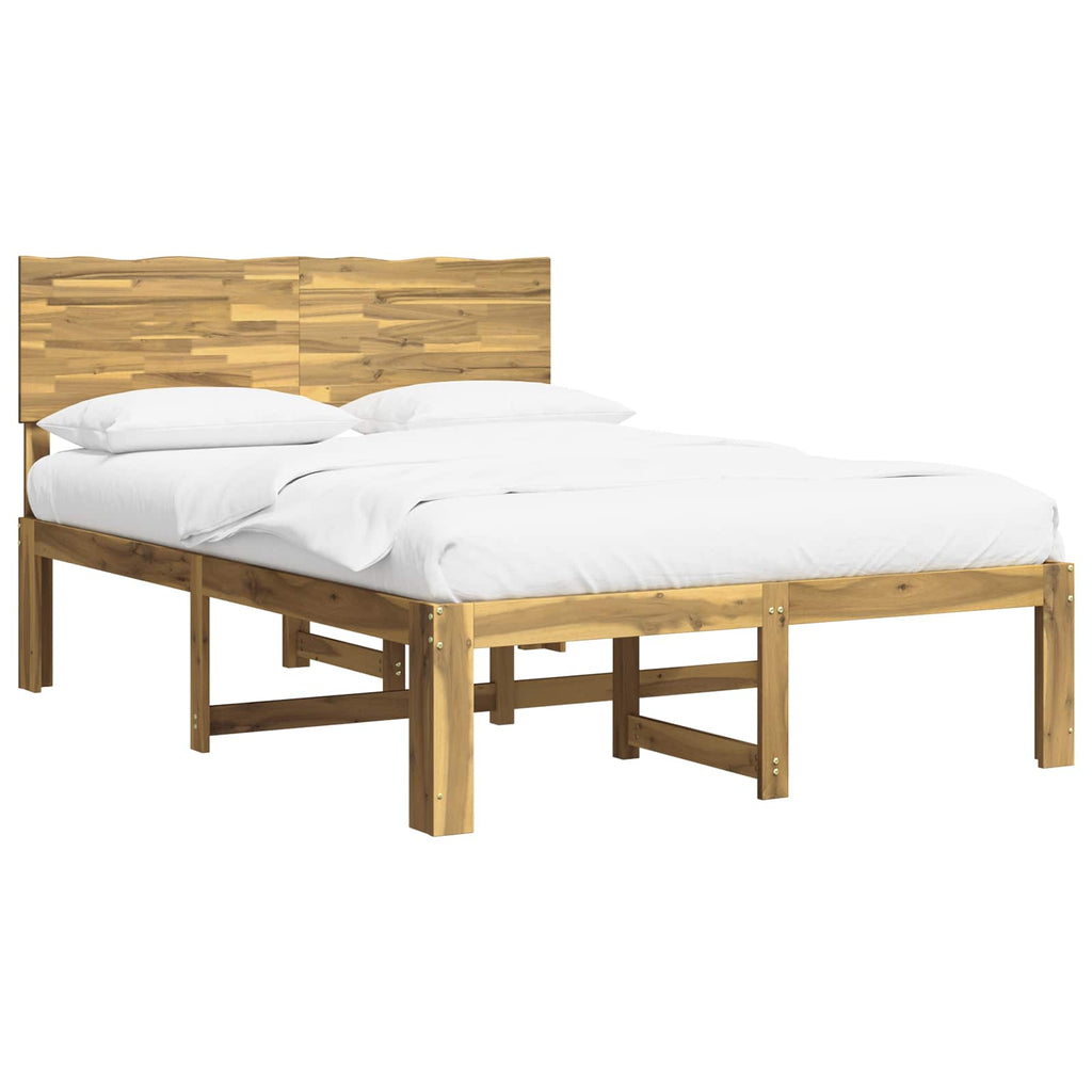 vidaXL Podwójna rama łóżka z wezgłowiem ROSTOCK Biały 140 x 200 cm