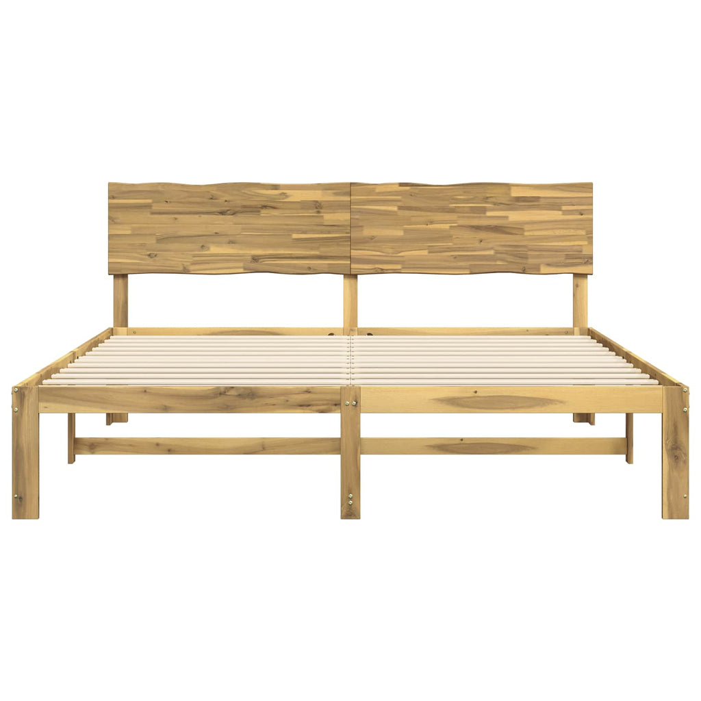vidaXL Podwójna rama łóżka z wezgłowiem ROSTOCK Biały 200 x 200 cm
