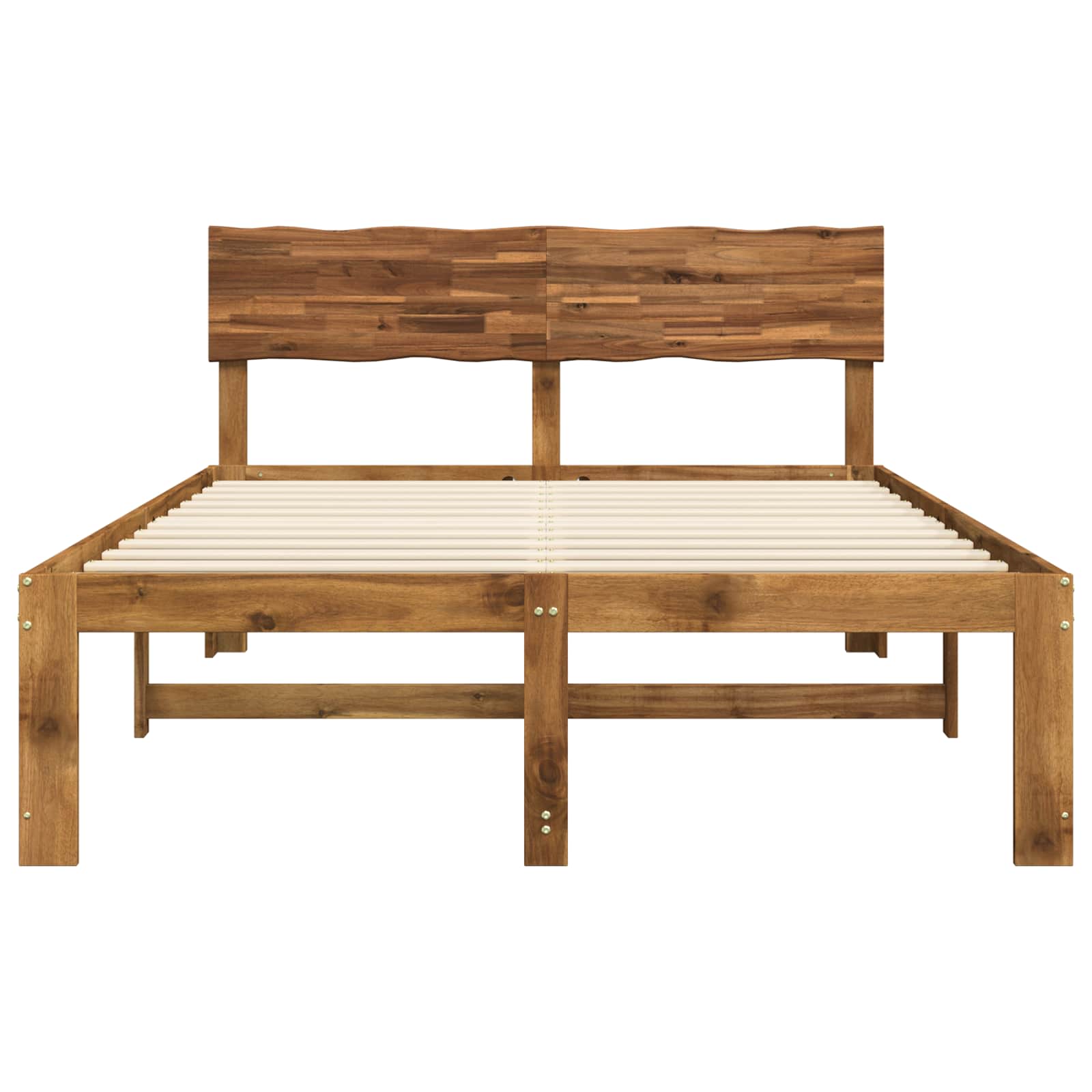 vidaXL Podwójna rama łóżka z wezgłowiem ROSTOCK naturalny 150 x 200 cm