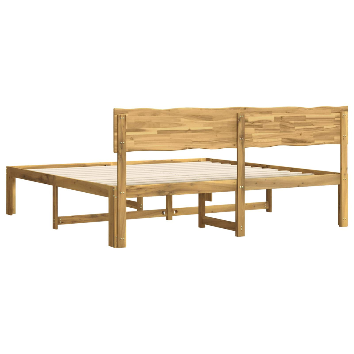 vidaXL Podwójna rama łóżka z wezgłowiem ROSTOCK Biały 180 x 200 cm