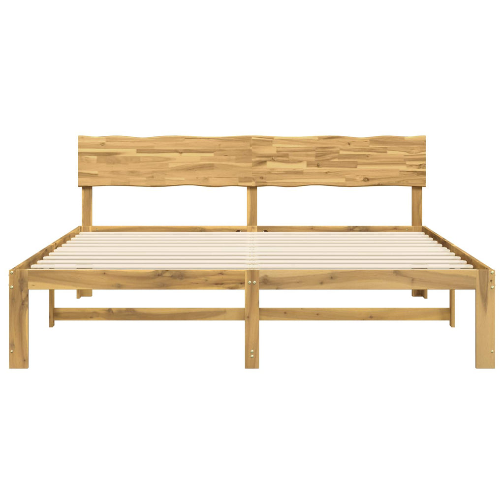 vidaXL Podwójna rama łóżka z wezgłowiem ROSTOCK Biały 200 x 200 cm
