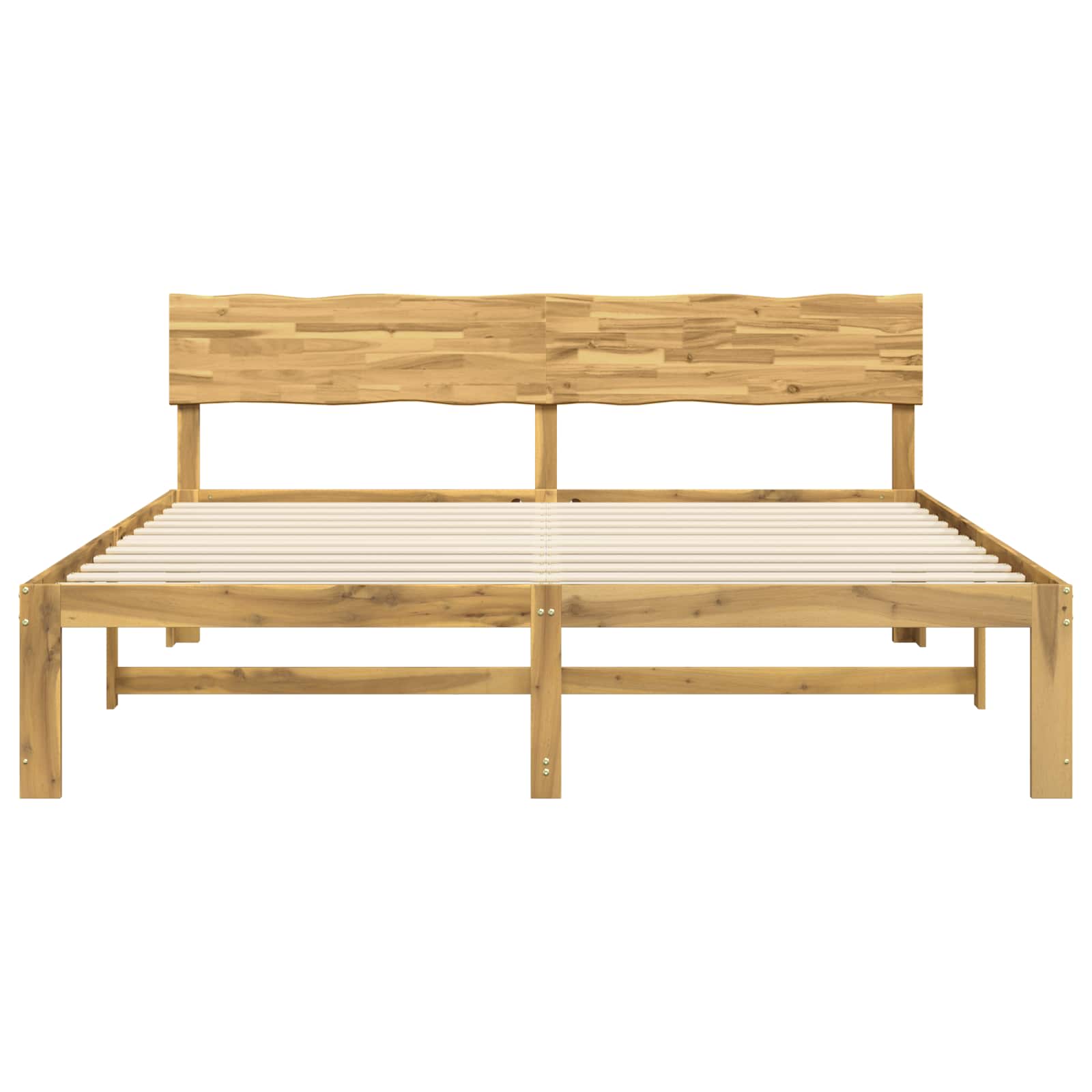 vidaXL Podwójna rama łóżka z wezgłowiem ROSTOCK Biały 200 x 200 cm