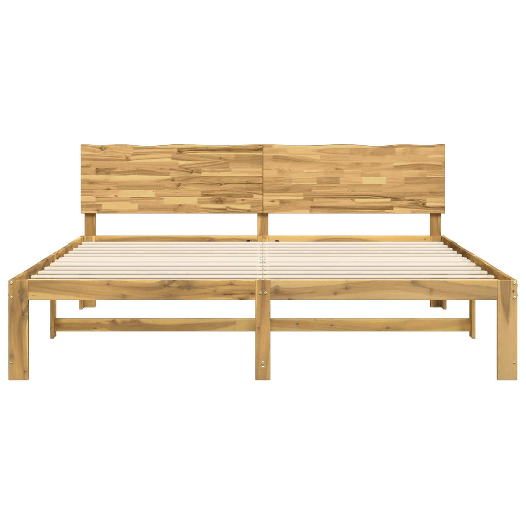 vidaXL Podwójna rama łóżka z wezgłowiem ROSTOCK Biały 180 x 200 cm