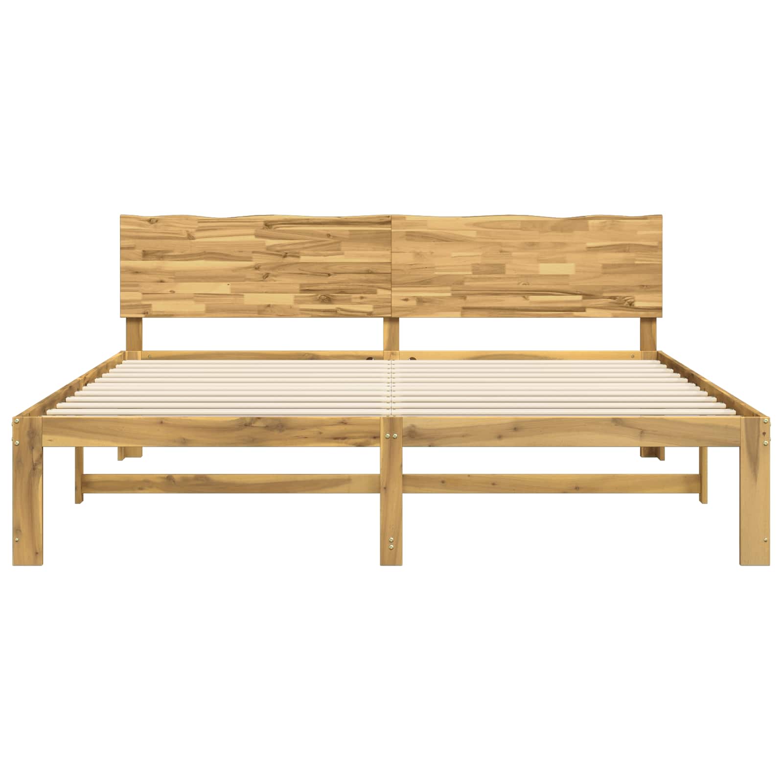 vidaXL Podwójna rama łóżka z wezgłowiem ROSTOCK Biały 180 x 200 cm