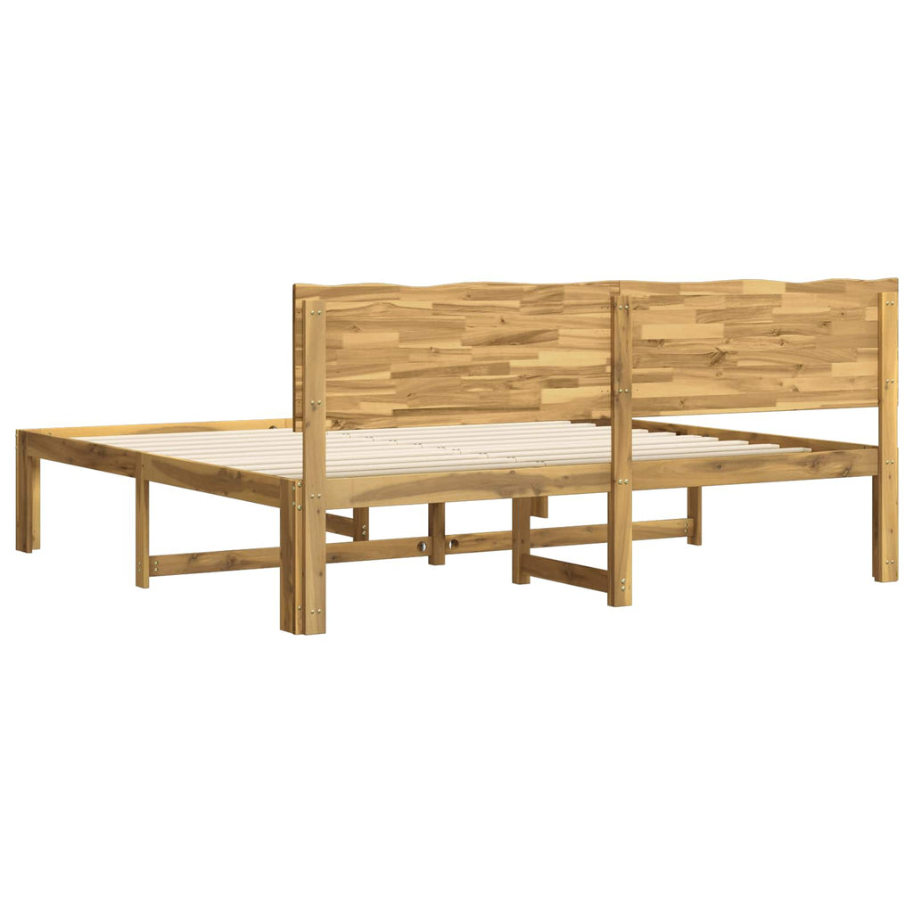 vidaXL Podwójna rama łóżka z wezgłowiem ROSTOCK Biały 200 x 200 cm