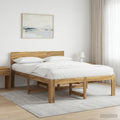 vidaXL Podwójna rama łóżka z wezgłowiem ROSTOCK Biały 150 x 200 cm