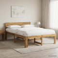 vidaXL Podwójna rama łóżka z wezgłowiem ROSTOCK Biały 160 x 200 cm