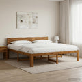 vidaXL Podwójna rama łóżka z wezgłowiem ROSTOCK naturalny 180 x 200 cm