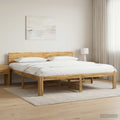 vidaXL Podwójna rama łóżka z wezgłowiem ROSTOCK Biały 180 x 200 cm