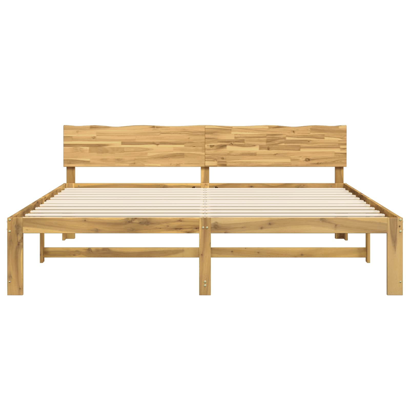 vidaXL Podwójna rama łóżka z wezgłowiem ROSTOCK Biały 180 x 200 cm