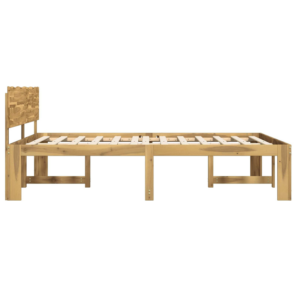 vidaXL Podwójna rama łóżka z wezgłowiem ROSTOCK Biały 200 x 200 cm
