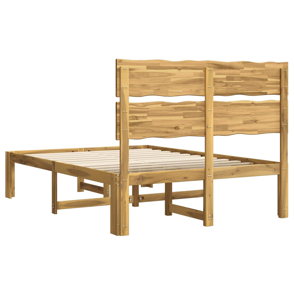 vidaXL Podwójna rama łóżka z wezgłowiem ROSTOCK Biały 140 x 200 cm