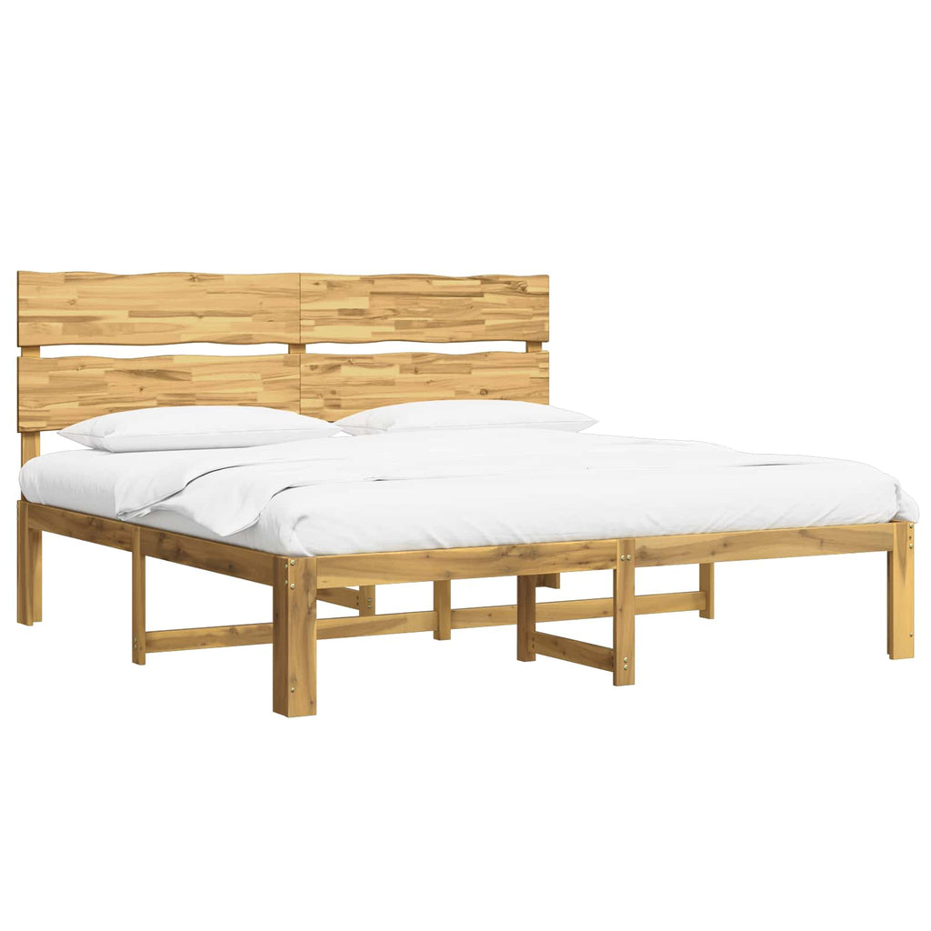 vidaXL Podwójna rama łóżka z wezgłowiem ROSTOCK Biały 180 x 200 cm