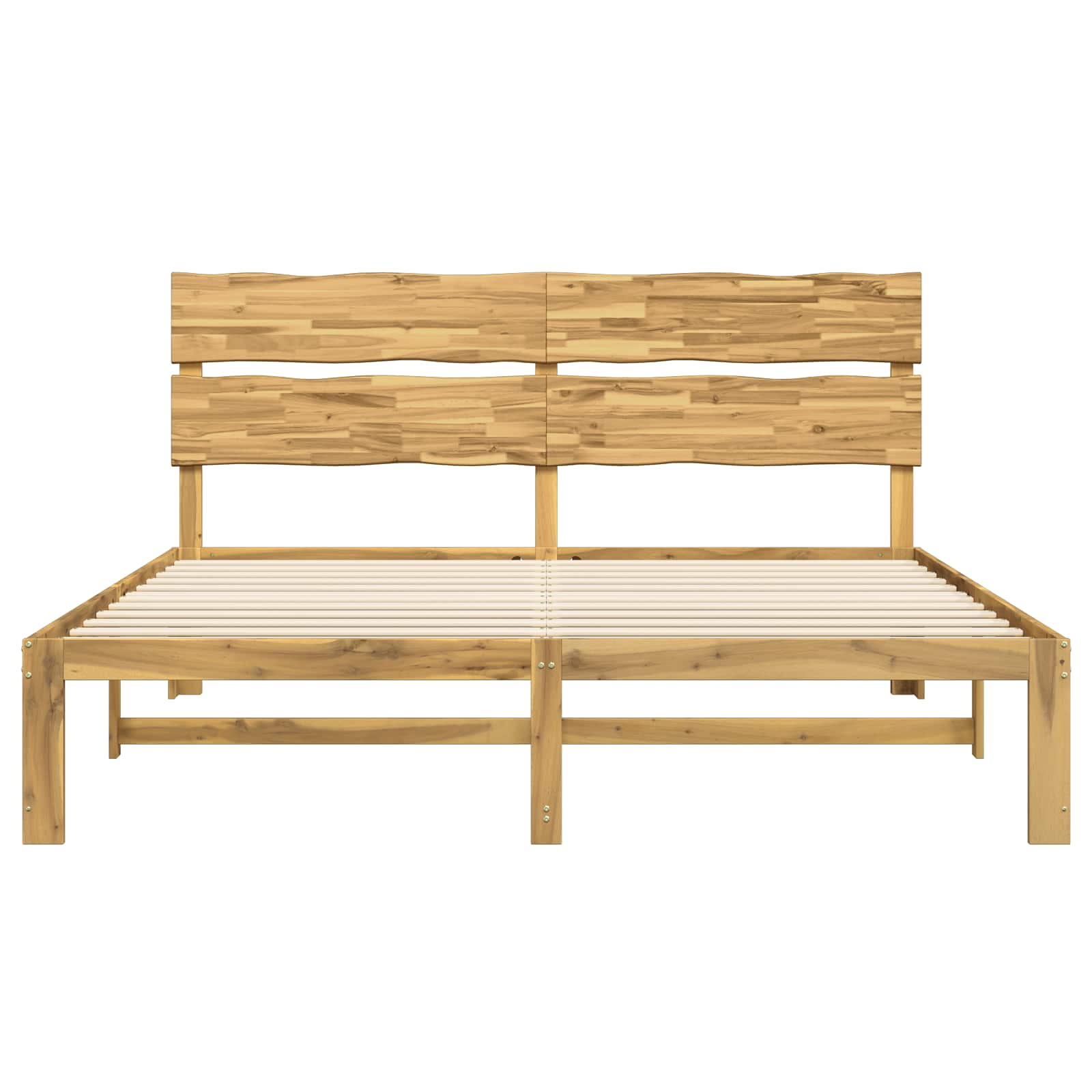 vidaXL Podwójna rama łóżka z wezgłowiem ROSTOCK Biały 180 x 200 cm