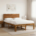 vidaXL Podwójna rama łóżka z wezgłowiem ROSTOCK naturalny 152 x 203 cm