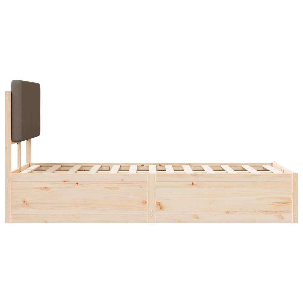 vidaXL Ramka łóżka z tapicerowanym wezgłowiem Ciemnoszary 120 x 190 cm