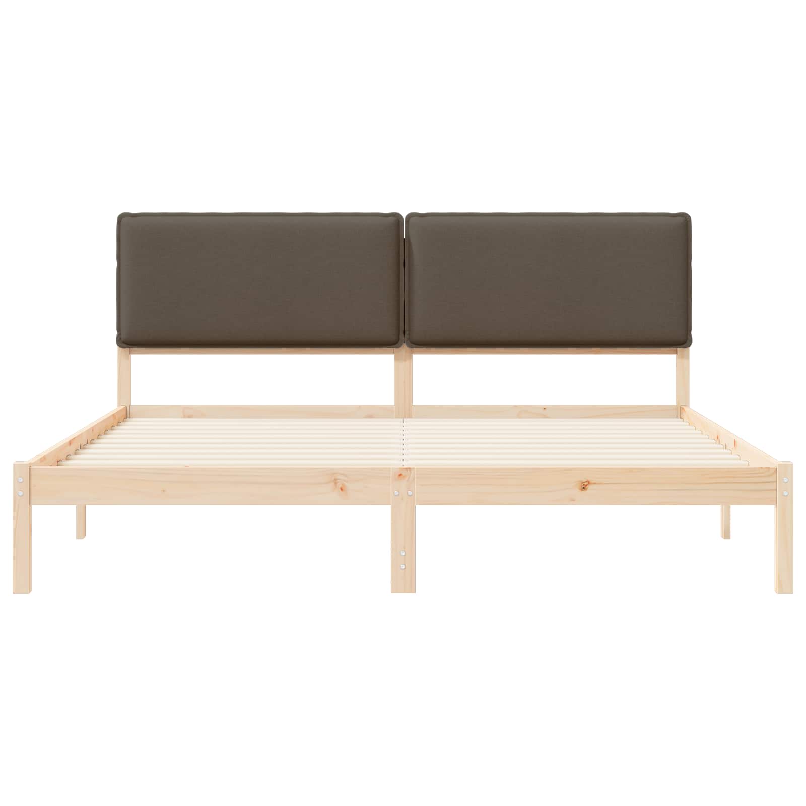 vidaXL Ramka łóżka z tapicerowanym wezgłowiem Ciemnoszary 200 x 200 cm