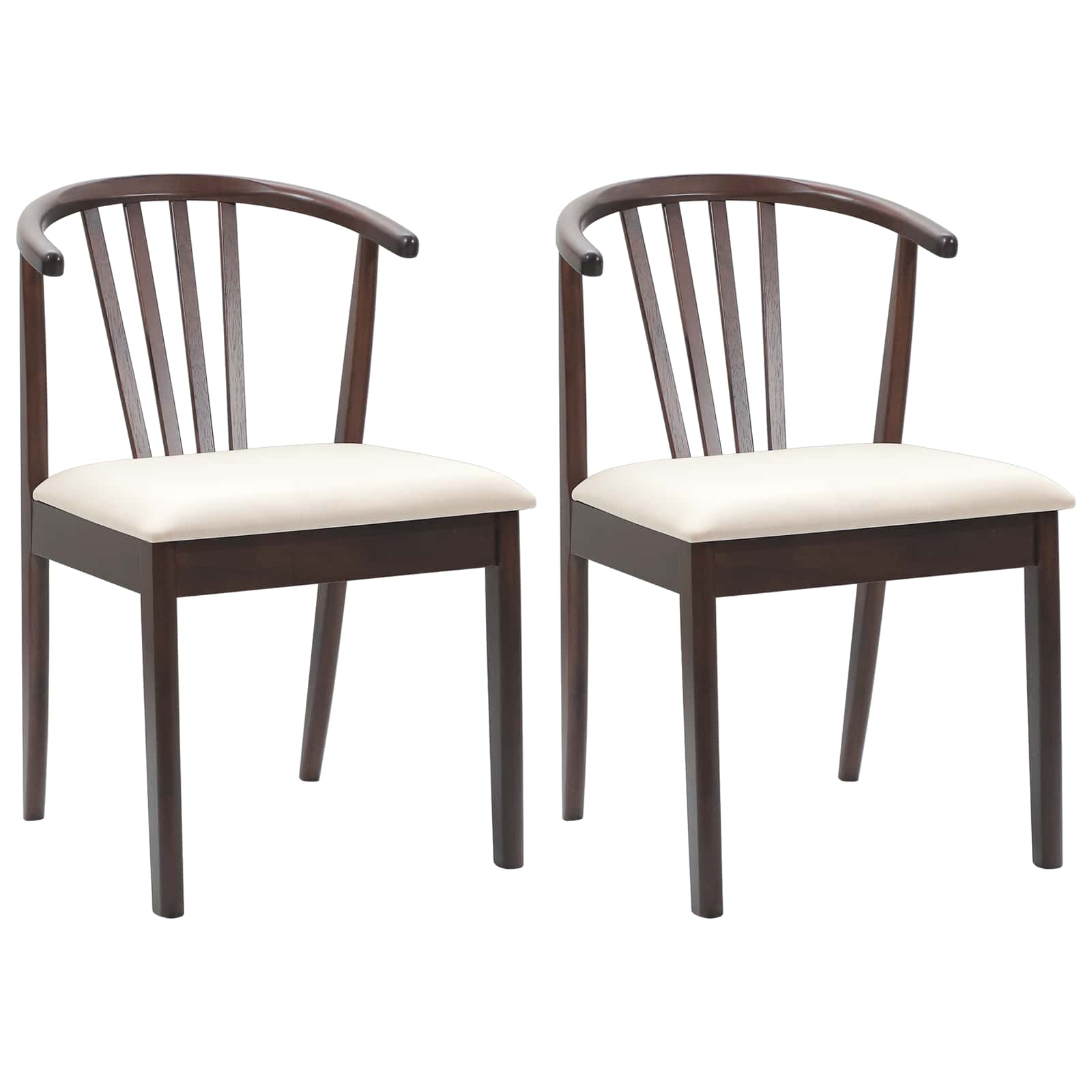 vidaXL Krzesło jadalniane 2 pcs Jasnobrązowy i jasny