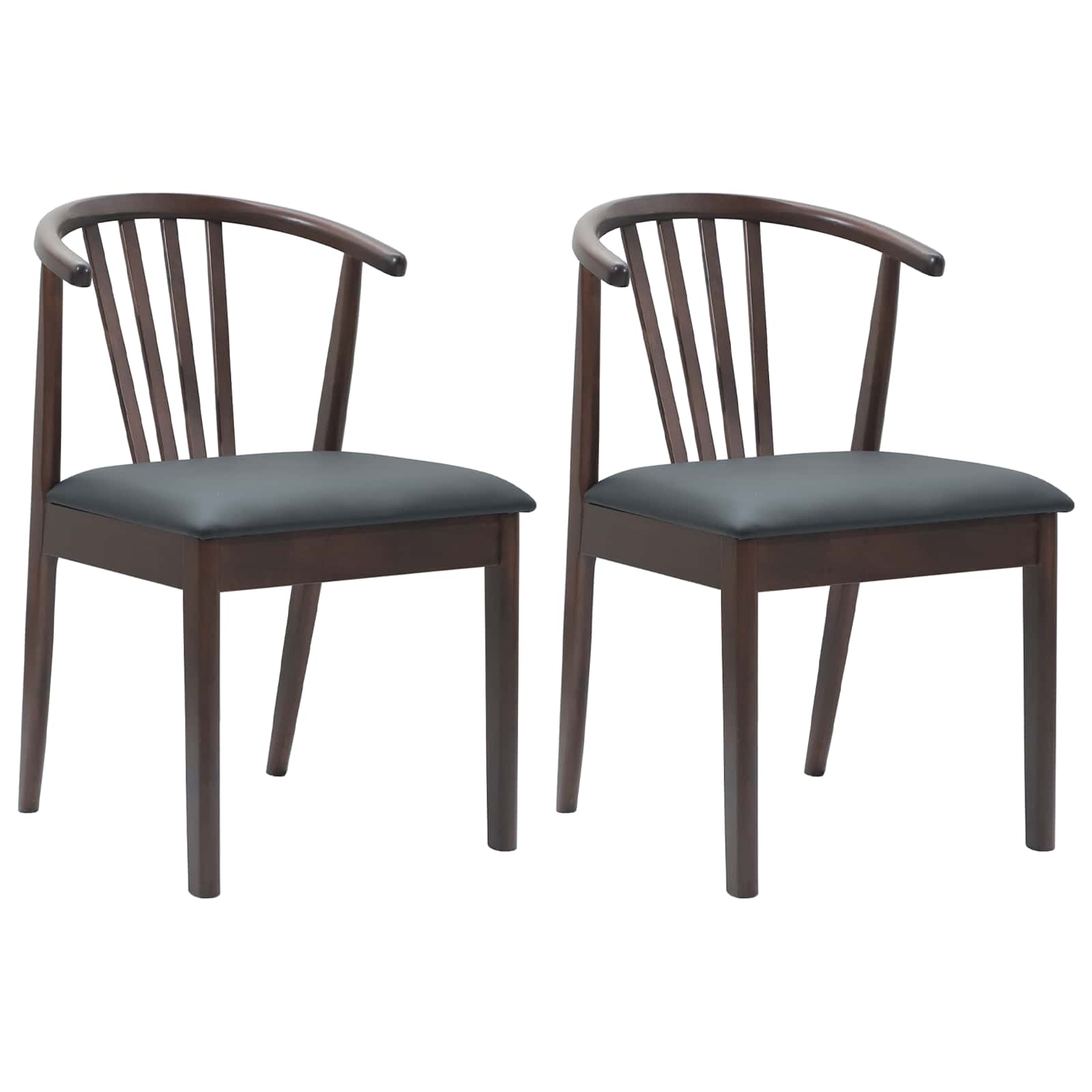 vidaXL Krzesło jadalniane 2 pcs Jasnobrązowy i czarny
