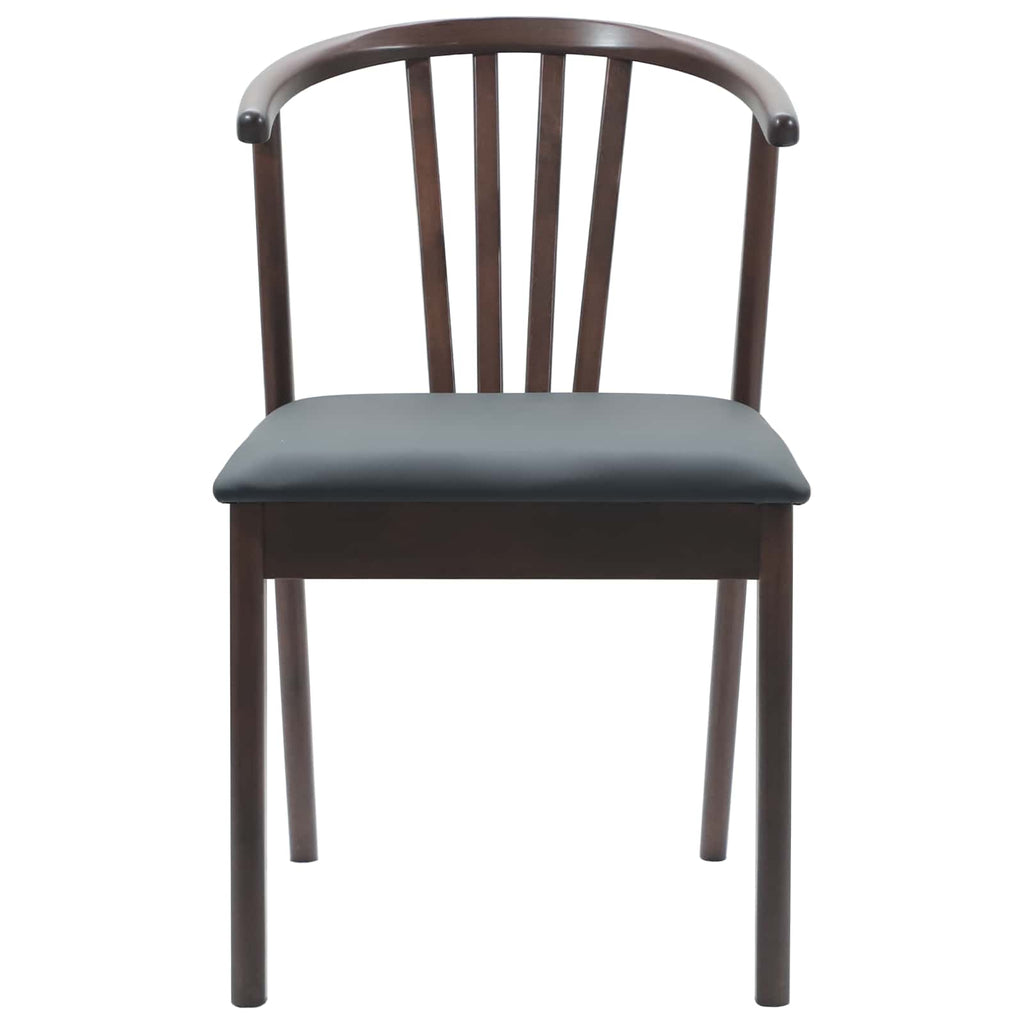 vidaXL Krzesło jadalniane 2 pcs Jasnobrązowy i czarny