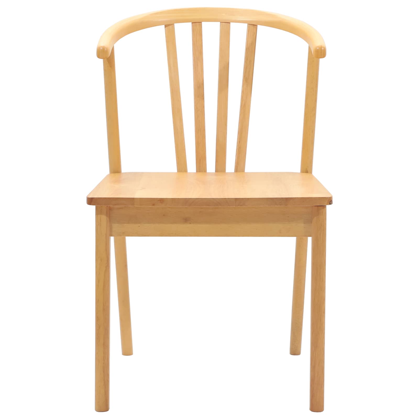 vidaXL Krzesło jadalniane 2 pcs Naturalny Solidne drewno kauczukowe