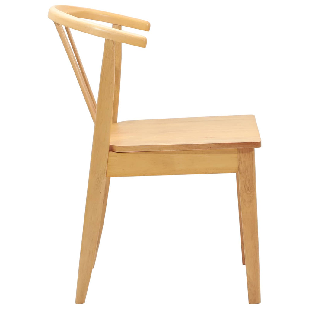 vidaXL Krzesło jadalniane 2 pcs Naturalny Solidne drewno kauczukowe