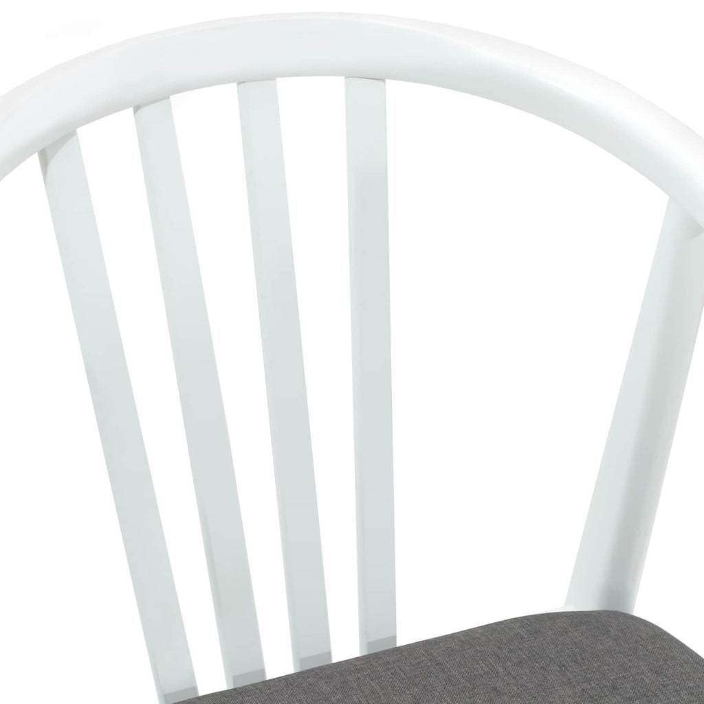 vidaXL Krzesło jadalniane 2 pcs Biały i szary