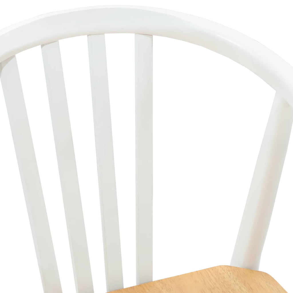 vidaXL Krzesło jadalniane 2 pcs biały i naturalny