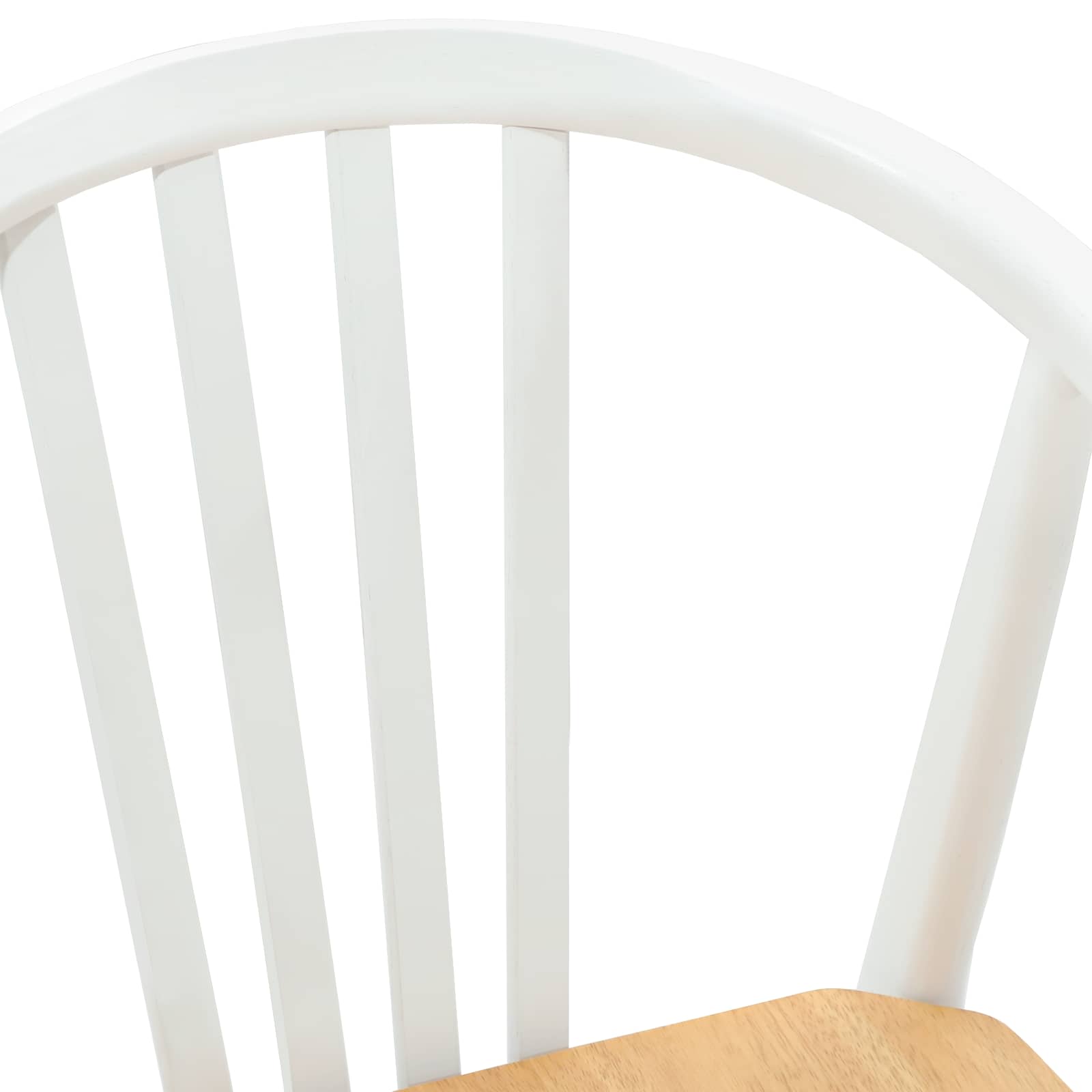 vidaXL Krzesło jadalniane 2 pcs biały i naturalny