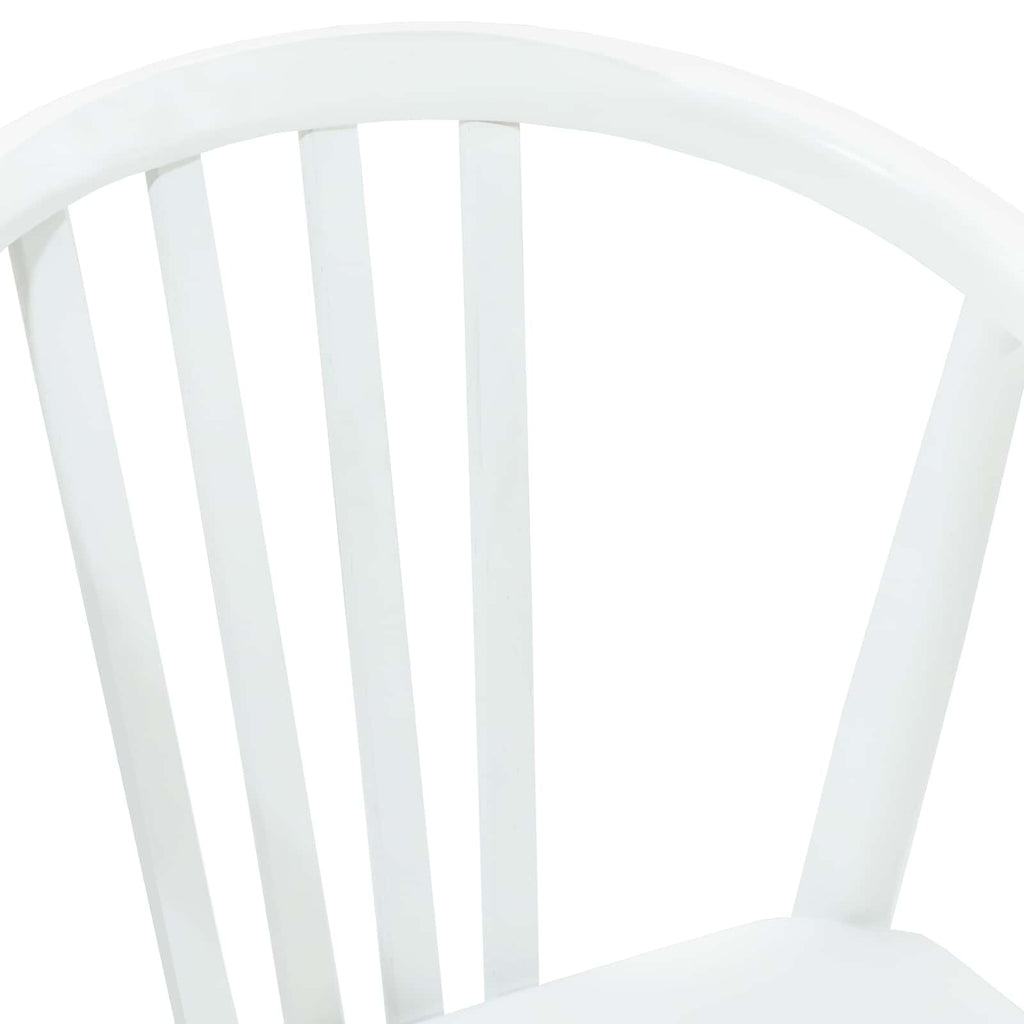 vidaXL Krzesło jadalniane 2 pcs Biały Solidne drewno kauczukowe