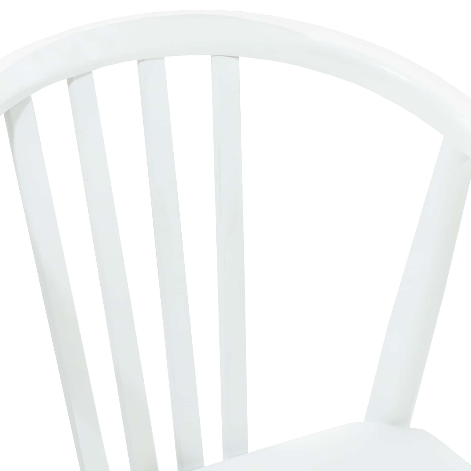 vidaXL Krzesło jadalniane 2 pcs Biały Solidne drewno kauczukowe
