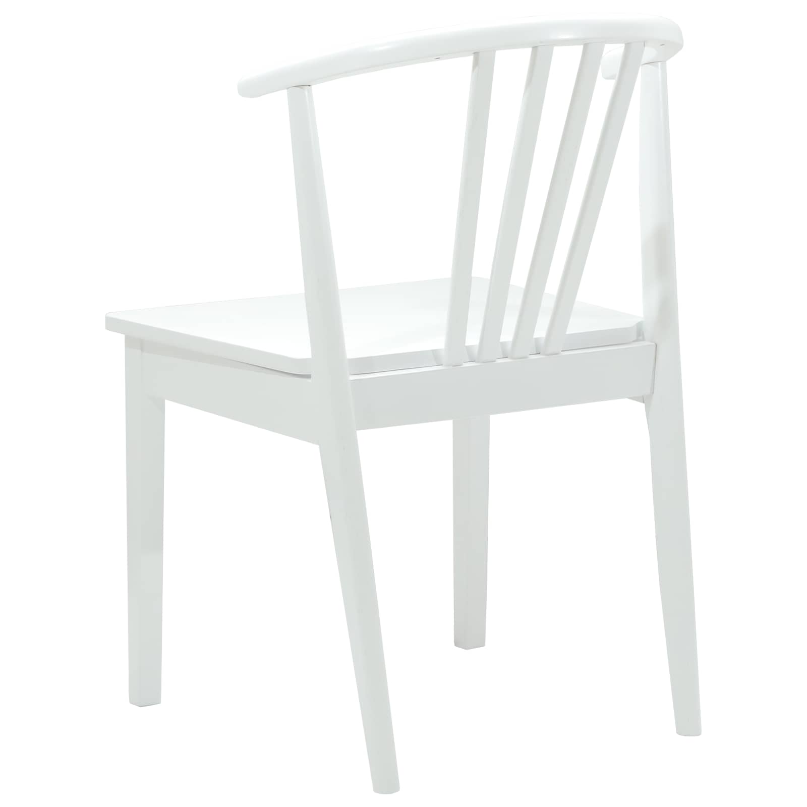 vidaXL Krzesło jadalniane 2 pcs Biały Solidne drewno kauczukowe
