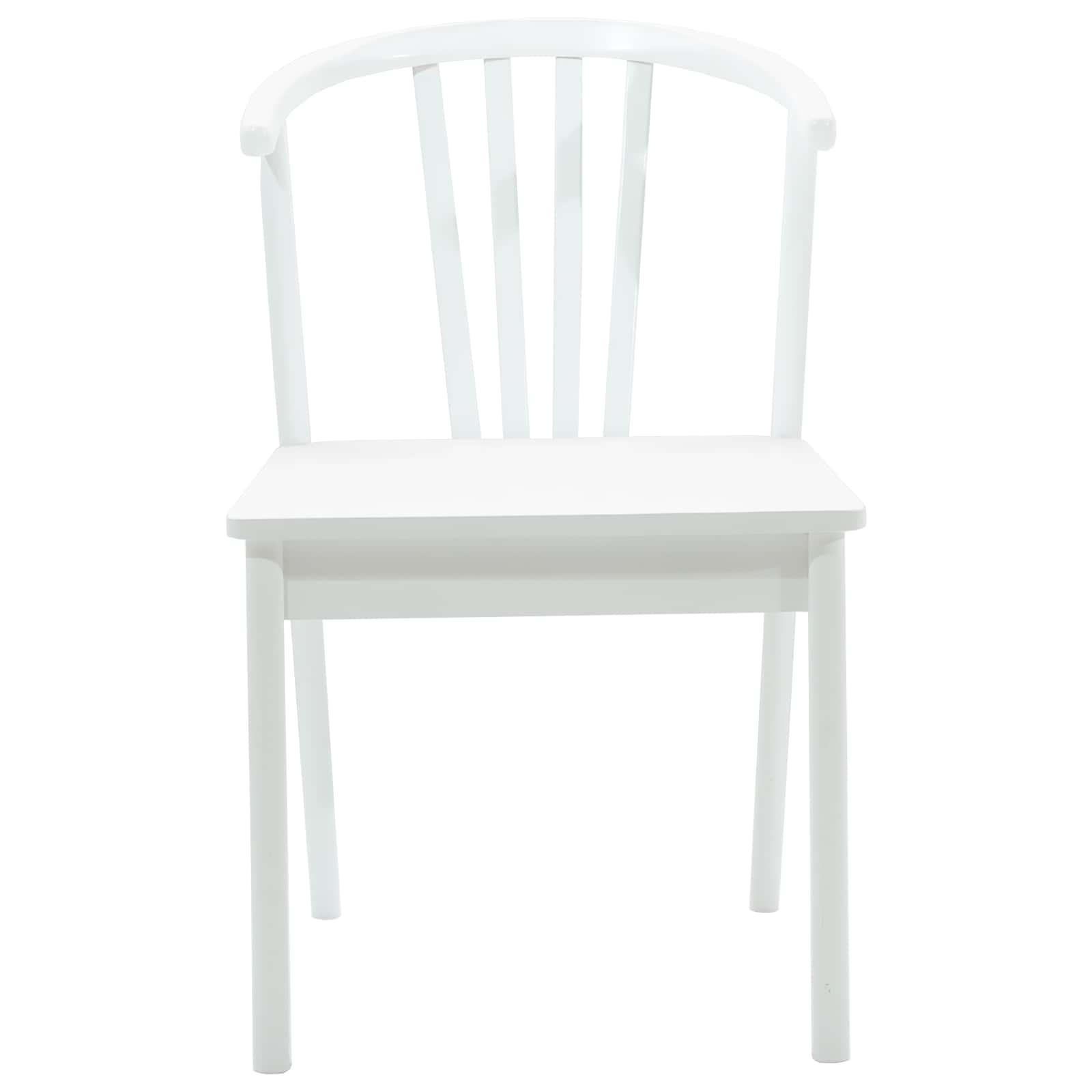 vidaXL Krzesło jadalniane 2 pcs Biały Solidne drewno kauczukowe