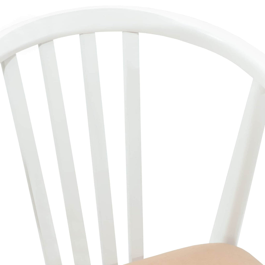 vidaXL Krzesło jadalniane 2 pcs Biały i brązowy