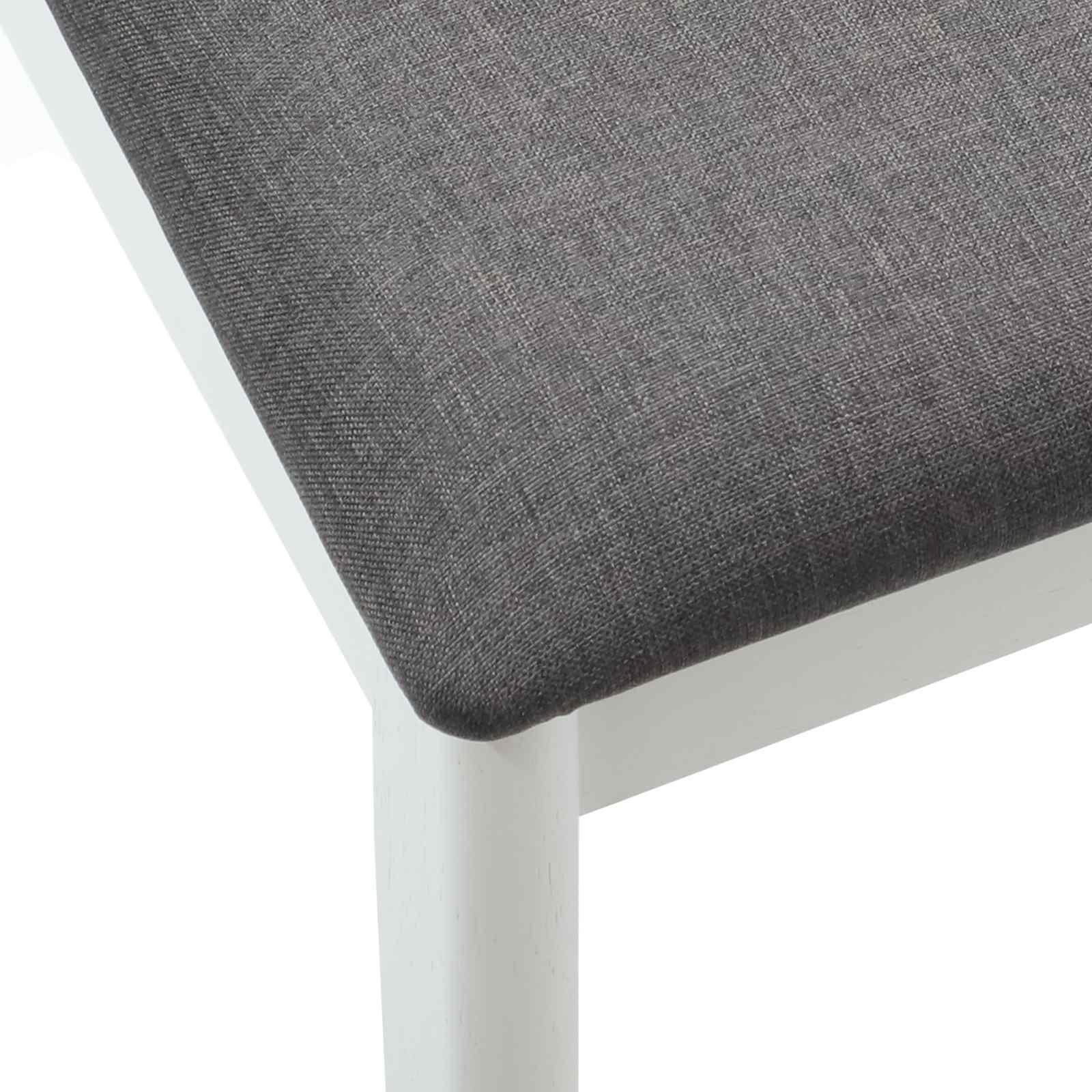 vidaXL Krzesło jadalniane 2 pcs Biały i szary Drewno Gumowe