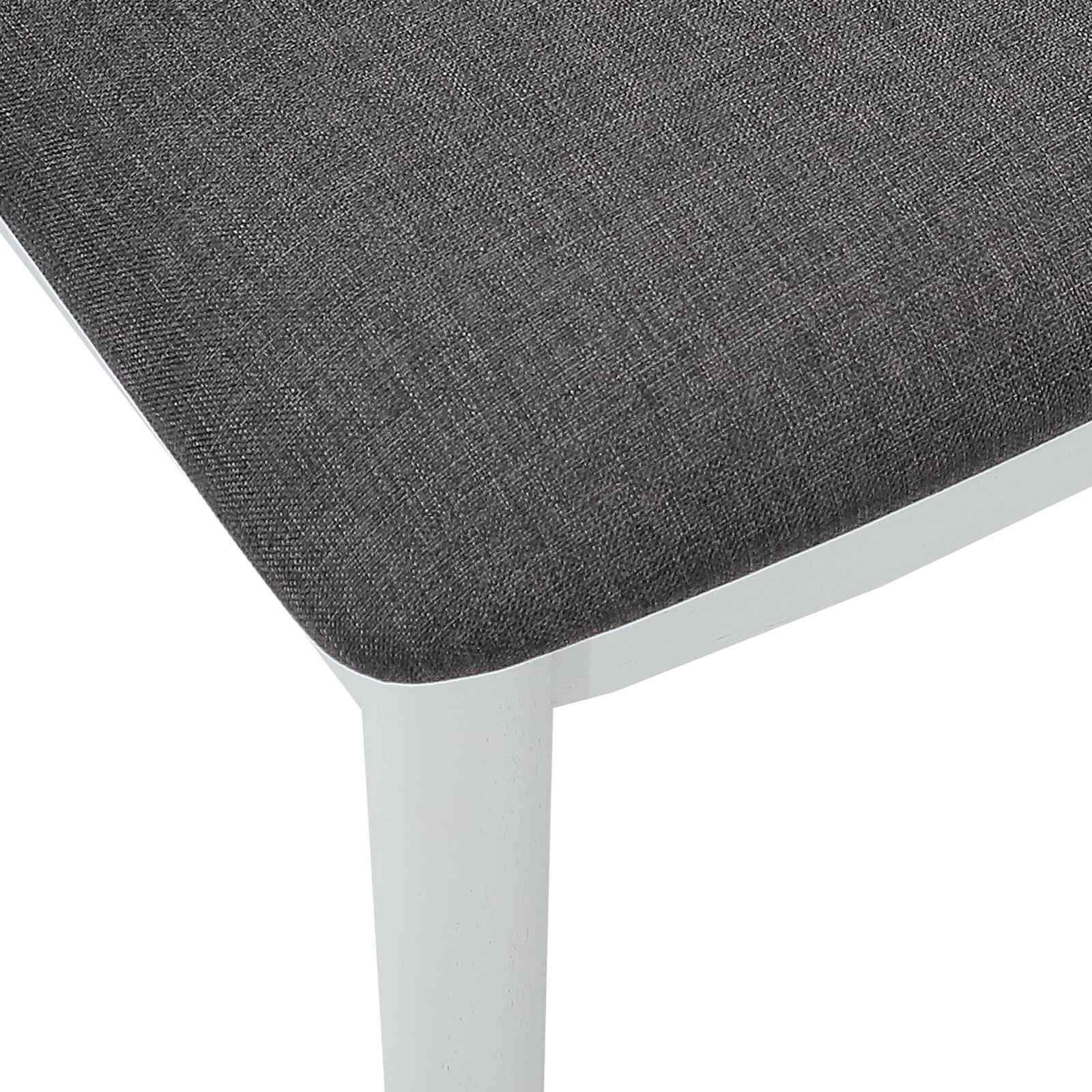 vidaXL Krzesło jadalniane 2 pcs Biały i szary Drewno Gumowe