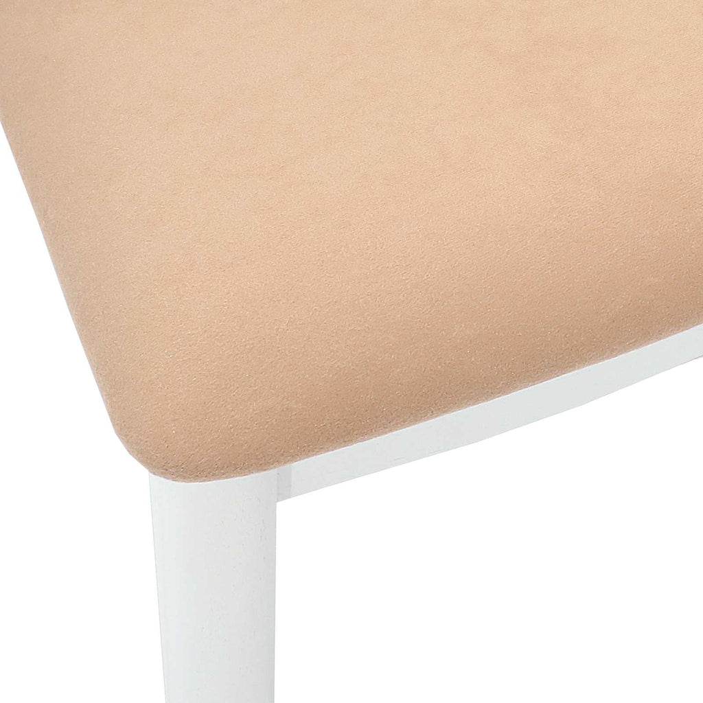 vidaXL Krzesło jadalniane 2 pcs Biały i brązowy Drewno Gumowe