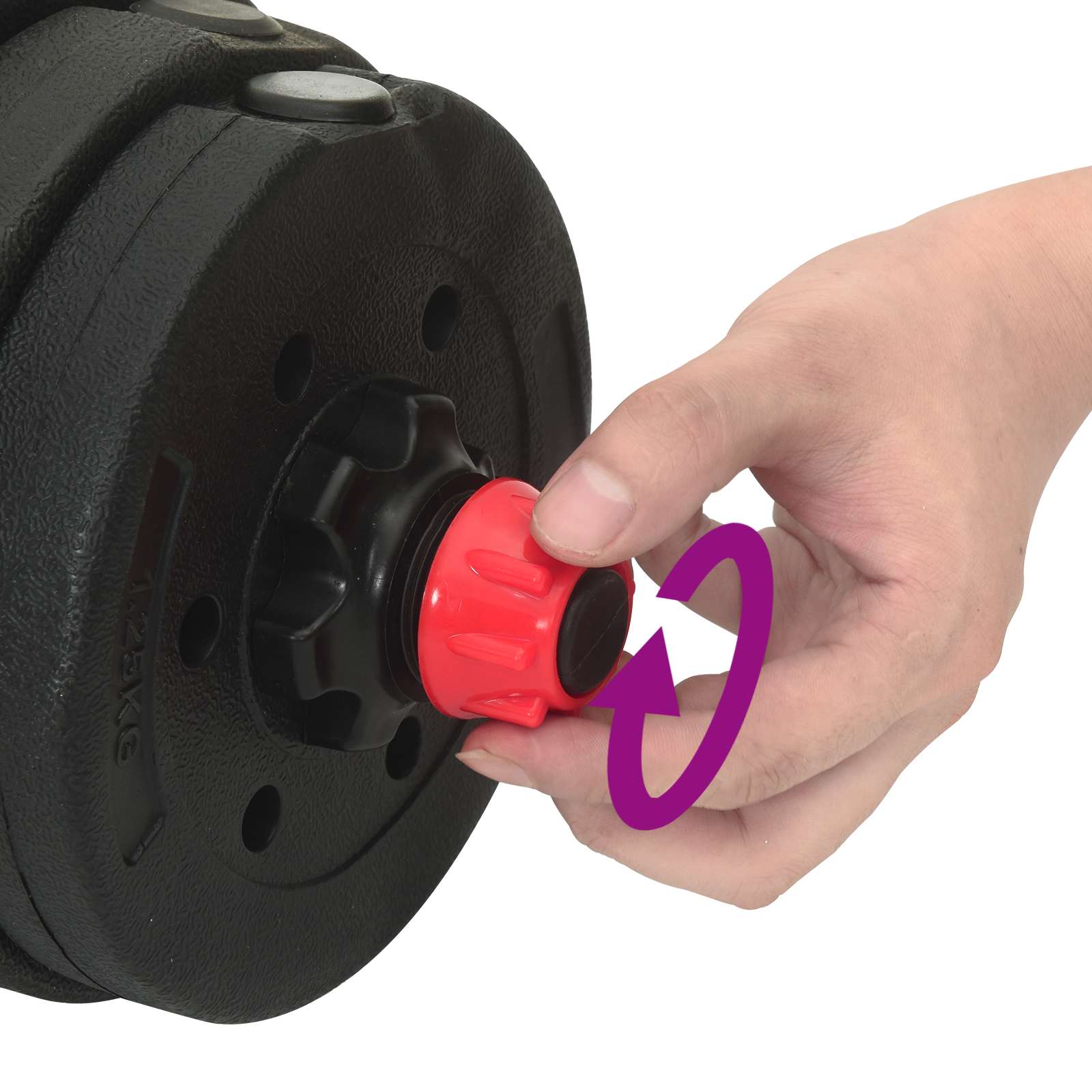 vidaXL Zestaw Hantli Barbell Kettlebell 4 w 1 30 kg Czarny i czerwony