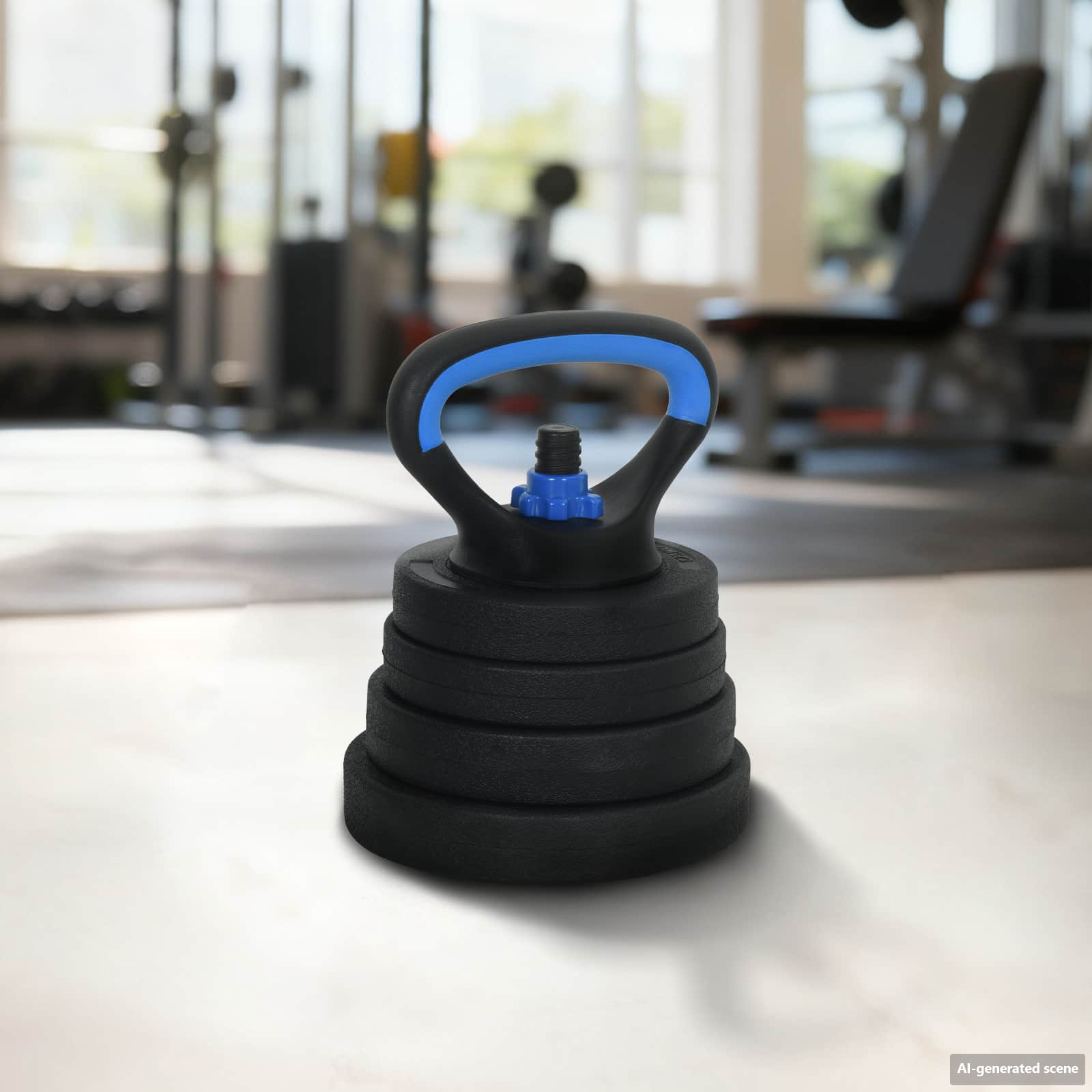 vidaXL Zestaw Hantli 4w1: Hantla, Sztanga, Kettlebell 30 kg